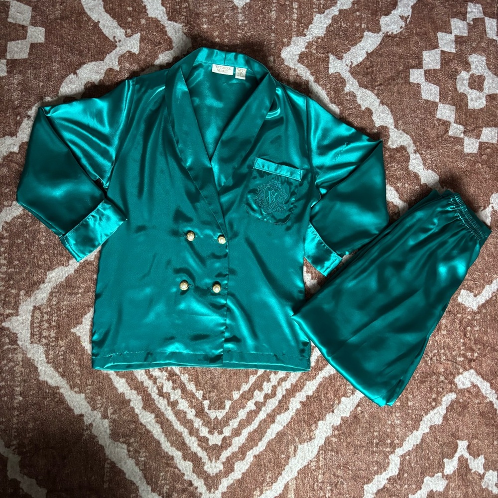 Victoria's Secret Turquoise Satin Loungewear
